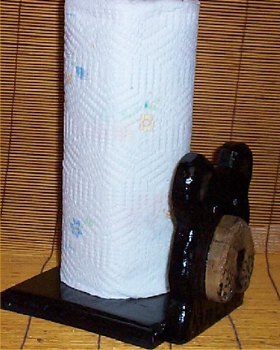  Decorative Paper on Black Bear Paper Towel Holder Cabin Lodge Kitchen Decor   Ebay