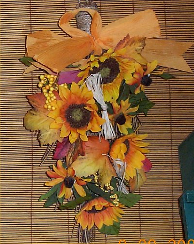 Floral Wall on Fall Harvest Floral Wall Arrangement Sunflower Decor  1   Ebay