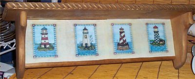 Nautical Wood Wall Shelf lighthouse Decor Home Kitchen  