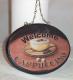 Coffee Cappuccino Welcome Sign Waiter Bistro Signs Oval Bistro Welcome 