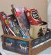 Deer Hunters Wood Crate Gift Basket Coffee Mug Cookies Candy Nuts Cards Jerky