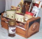 Gift Basket Coffee Latte Cafe Gift 2 Mugs Candy Crate W